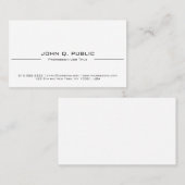 Minimalistisches modernes elegantes schlichtes visitenkarte (Vorne/Hinten)