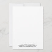 Minimalistisches, modernes, elegantes Schwarz-Weiß Save The Date (Rückseite)