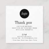Minimalistisches, modernes Firmenlogo Vielen Dank Rabattkarte (Rückseite)