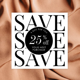 Minimalistisches, modernes Firmenlogo Vielen Dank Rabattkarte