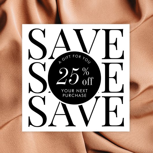 Minimalistisches, modernes Firmenlogo Vielen Dank Rabattkarte