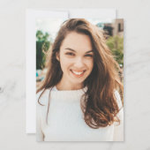 Minimalistisches, modernes Foto aus Silber Einladung (Rückseite)