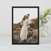 Minimalistisches modernes Foto besser miteinander Save The Date (Stehend Vorderseite)