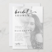 Minimalistisches modernes Foto-Brautparty Einladung (Vorderseite)