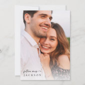 Minimalistisches modernes Foto-Brautparty Einladung (Rückseite)