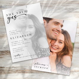 Minimalistisches modernes Foto-Brautparty Einladung