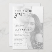 Minimalistisches modernes Foto-Brautparty Einladung (Vorderseite)