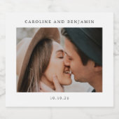 Minimalistisches modernes Foto - Datum des benutze Schaumweinetikett (Einzelnes Label)