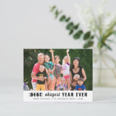 Minimalistisches, modernes Foto Feiertagspostkarte (Stehend Vorderseite)