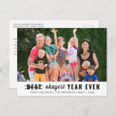 Minimalistisches, modernes Foto Feiertagspostkarte (Vorne/Hinten)