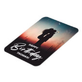 Minimalistisches modernes Foto Happy Birthday Gesc Magnet (Linke Seite)