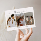 Minimalistisches modernes Foto Hochzeit danke Kart Einladung