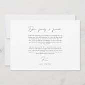 Minimalistisches modernes Foto Hochzeit danke Kart Einladung (Rückseite)