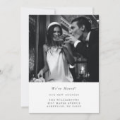 Minimalistisches modernes Foto Hochzeit - Neue Adr Ankündigung (Vorderseite)