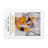 Minimalistisches modernes Foto - Hochzeit spart da Magnet (Horizontal)