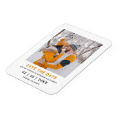 Minimalistisches modernes Foto - Hochzeit spart da Magnet (Linke Seite)