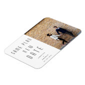 Minimalistisches modernes Foto Neuhochzeit Magnet (Linke Seite)