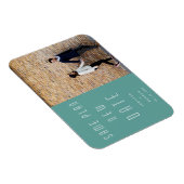 Minimalistisches modernes Foto Neuhochzeit Magnet (Rechte Seite)