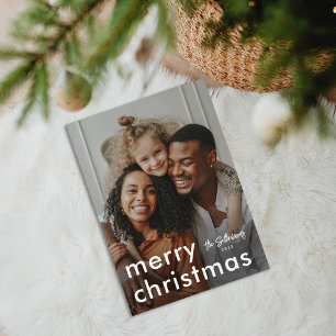 Minimalistisches modernes Foto Religiöse Weihnacht Feiertagskarte