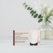 Minimalistisches modernes Foto Restaurant Koch Küc Visitenkarte (Stehend Vorderseite)