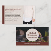 Minimalistisches modernes Foto Restaurant Koch Küc Visitenkarte (Vorne/Hinten)