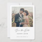 Minimalistisches modernes Foto Save the Date (Vorderseite)