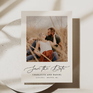 Minimalistisches, modernes Foto Save The Date