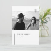 Minimalistisches modernes Foto Save the Date Ankündigung (Stehend Vorderseite)