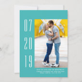 Minimalistisches modernes Foto Save the Date | AQU (Vorderseite)