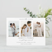 Minimalistisches modernes Foto Save the Date Einla Einladung (Stehend Vorderseite)