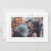 Minimalistisches modernes Foto Save the Date Einla Einladung (Vorderseite)