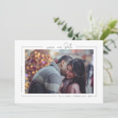 Minimalistisches modernes Foto Save the Date Einla Einladung (Stehend Vorderseite)