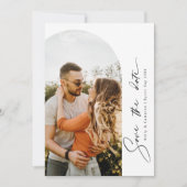 Minimalistisches modernes Foto Save the Date Einla Einladung (Vorderseite)