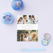 Minimalistisches modernes Foto Save the Date Einla Flyer (Einzeln)