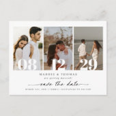 Minimalistisches modernes Foto Save the Date Einla Postkarte (Vorderseite)