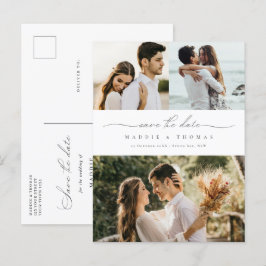 Minimalistisches modernes Foto Save the Date Einla Postkarte