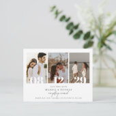 Minimalistisches modernes Foto Save the Date Einla Postkarte (Stehend Vorderseite)