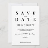 Minimalistisches modernes Foto Save the Date Einladung (Vorderseite)