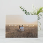 Minimalistisches modernes Foto Save the Date Einladung (Stehend Vorderseite)