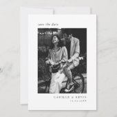 Minimalistisches modernes Foto Save the Date Einladung (Vorderseite)