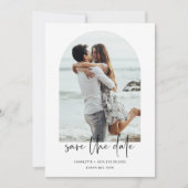 Minimalistisches modernes Foto Save the Date Einladung (Vorderseite)