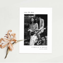 Minimalistisches modernes Foto Save the Date Einladung