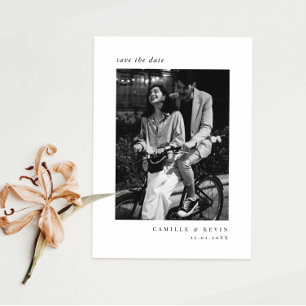 Minimalistisches modernes Foto Save the Date Einladung