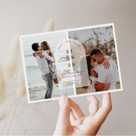 Minimalistisches modernes Foto Save the Date Einladung