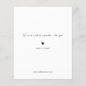 Minimalistisches modernes Foto Save the Date Flyer (Hinten)