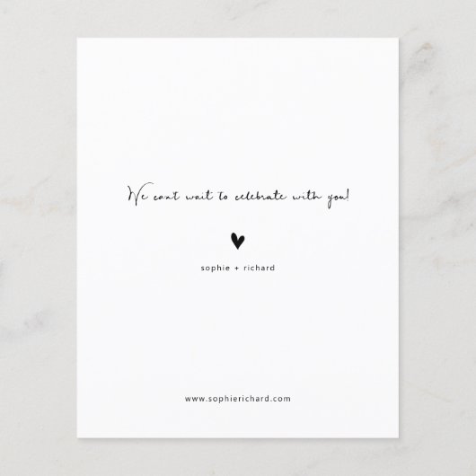 Minimalistisches modernes Foto Save the Date Flyer (Hinten)