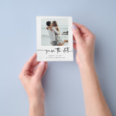 Minimalistisches modernes Foto Save the Date Flyer (Gruppe)