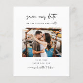 Minimalistisches modernes Foto Save the Date Flyer (Hinten)