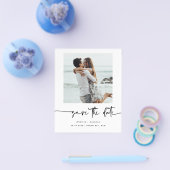 Minimalistisches modernes Foto Save the Date Flyer (Einzeln)