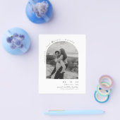 Minimalistisches modernes Foto Save the Date Flyer (Einzeln)